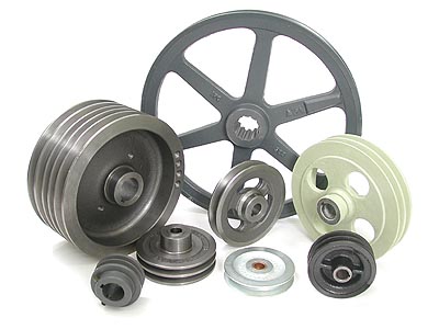 group of pulleys